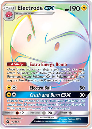 Rainbow Rare Electrode GX (Secret) [172/168 Near Mint ]