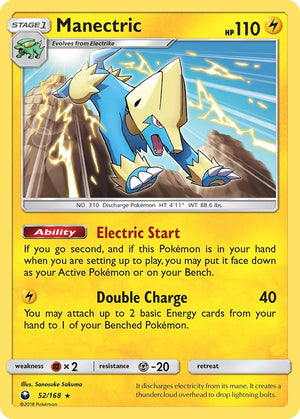 Rare Manectric [52/168 Near Mint ]