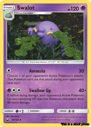 Normal Swalot [58/168 Near Mint ]