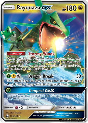 Ultra Rare Rayquaza GX [109/168 Near Mint ]