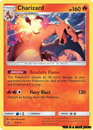 3/70 Charizard Holo Rare Holofoil