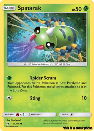 9/214 Spinarak Common Reverse Holofoil