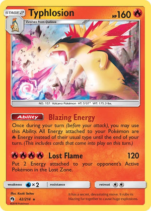 Holo Rare Typhlosion [42/214 Near Mint ]