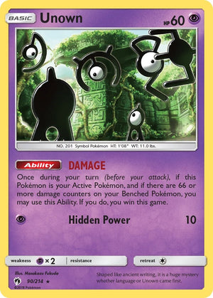 Rare Unown (90) [90/214 Near Mint ]