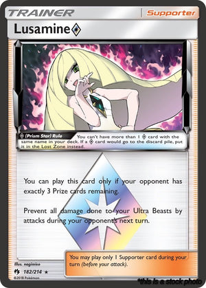 Holofoil Lusamine Prism Star [182/214 Near Mint ]