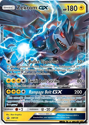 Holofoil Zekrom GX - SM138 [SM138 Near Mint ]