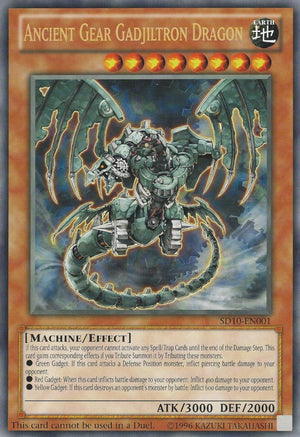Limited Ancient Gear Gadjiltron Dragon (Oversized) (Machine Madness) [SD10-EN001 Near Mint] Promo