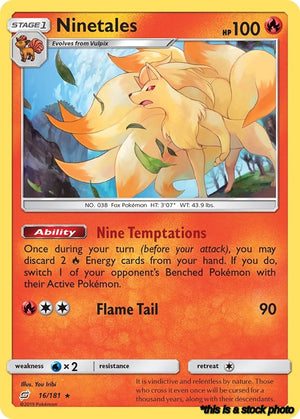 16/181 Ninetales Rare Normal