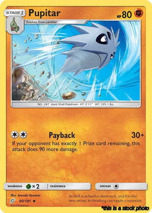 80/181 Pupitar Uncommon Reverse Holofoil