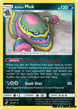 84/181 Alolan Muk Rare Normal
