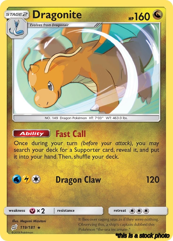 Holo Rare Dragonite [119/181 Moderately Played ]