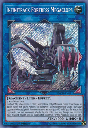 1st Edition Infinitrack Fortress Megaclops [INCH-EN011 Near Mint] Secret Rare