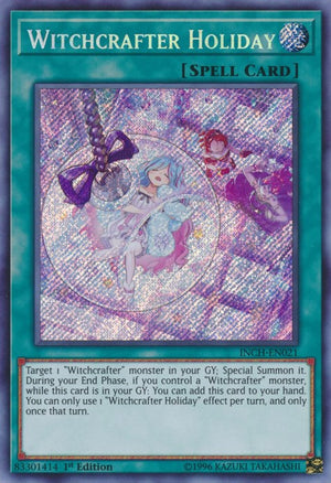 1st Edition Witchcrafter Holiday [INCH-EN021 Lightly Played] Secret Rare