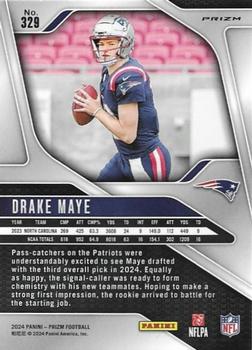 2024 Panini Prizm #329 Drake Maye Black and White Checker