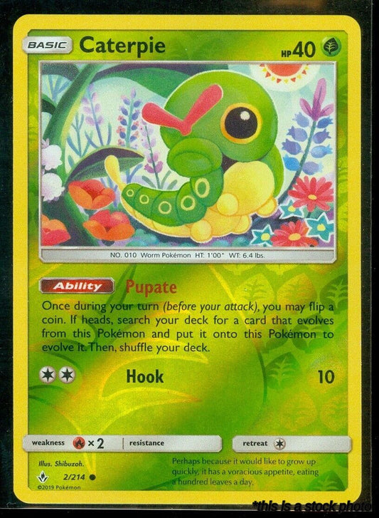 2/214 Caterpie Common Reverse Holofoil