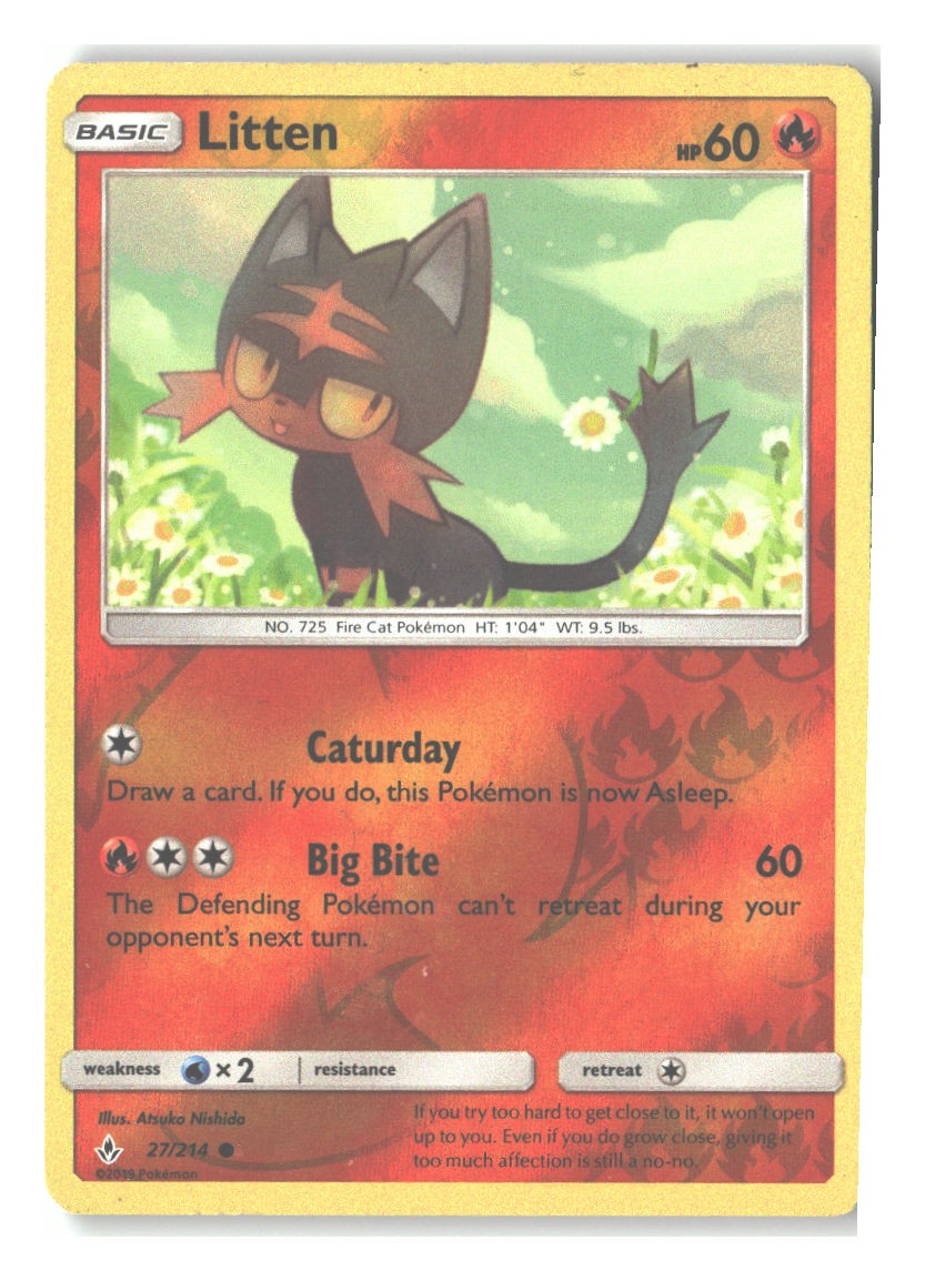 27/214 Litten (27) Common Reverse Holofoil