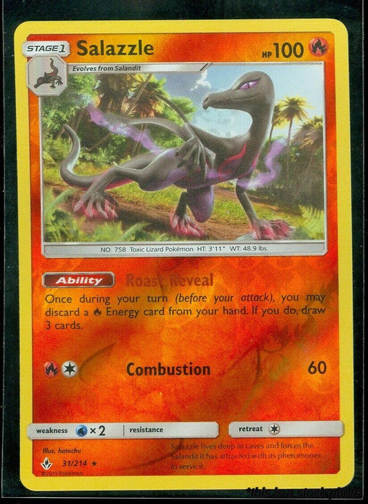 31/214 Salazzle Rare Reverse Holofoil