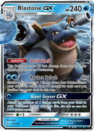 Ultra Rare Blastoise GX [35/214 Near Mint ]