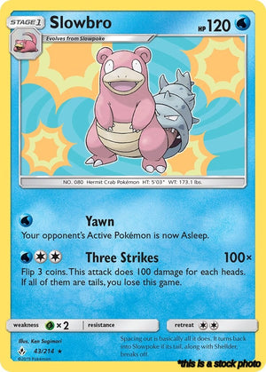 43/214 Slowbro Holo Rare Holofoil