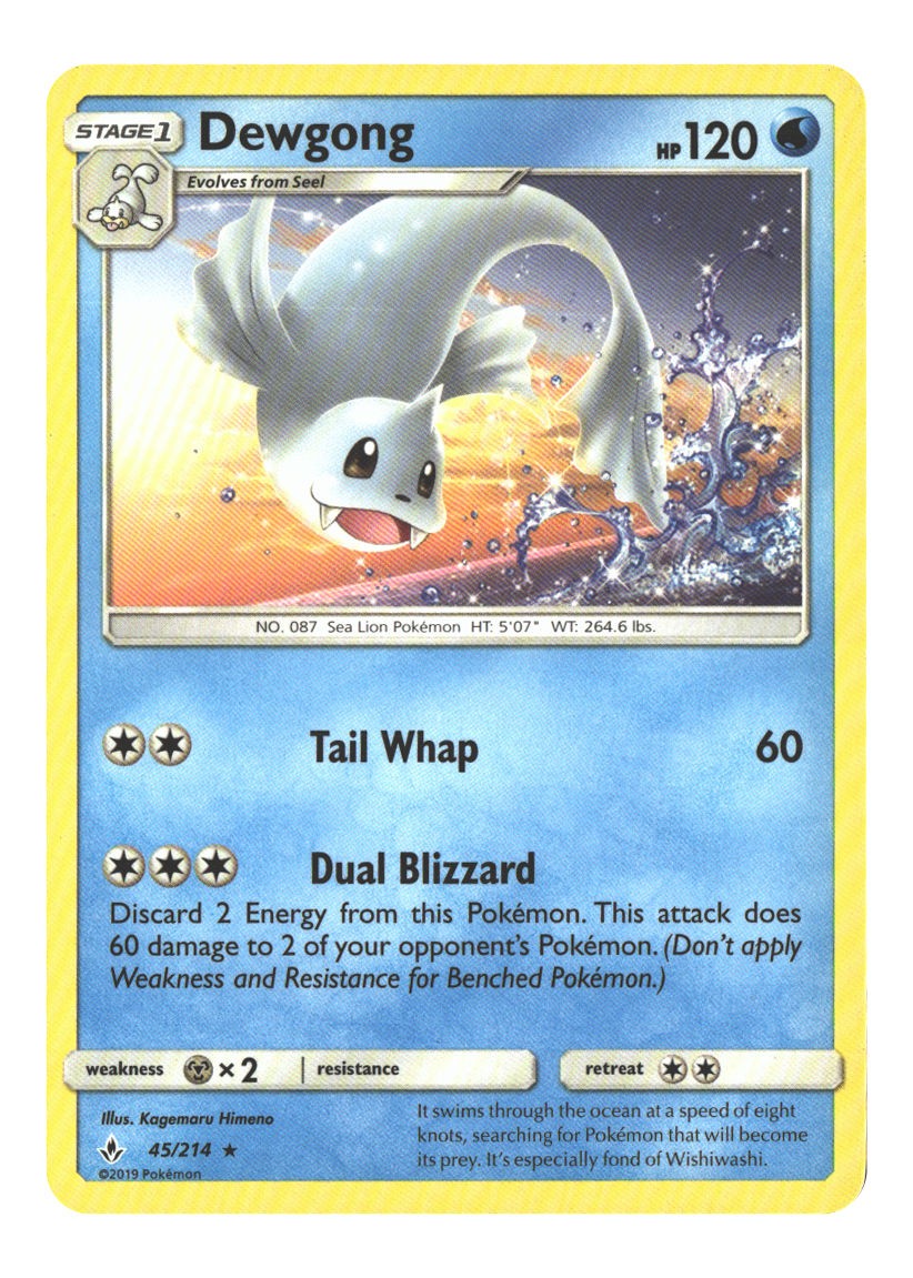 45/214 Dewgong Rare Normal