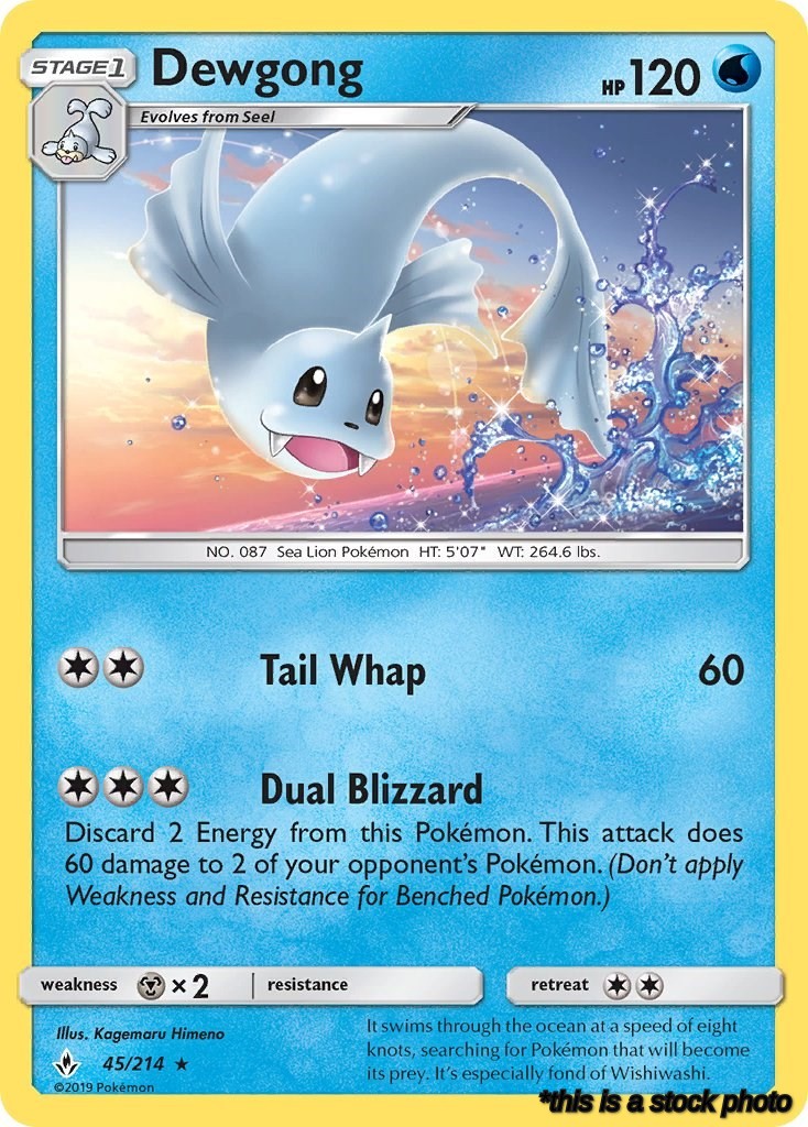 45/214 Dewgong Rare Reverse Holofoil