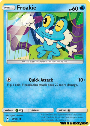 51/214 Froakie Common Reverse Holofoil