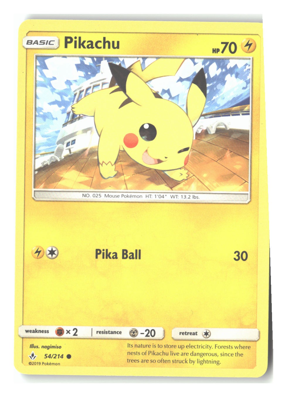 54/214 Pikachu Common Normal