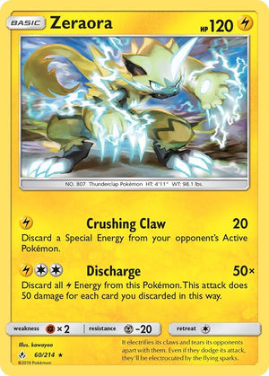 Rare Zeraora [60/214 Near Mint ]