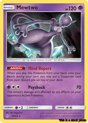 75/214 Mewtwo Rare Normal