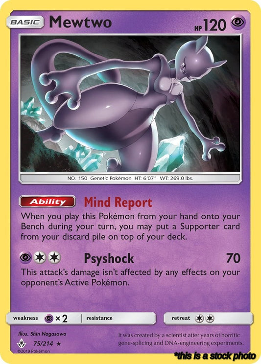 75/214 Mewtwo Rare Normal