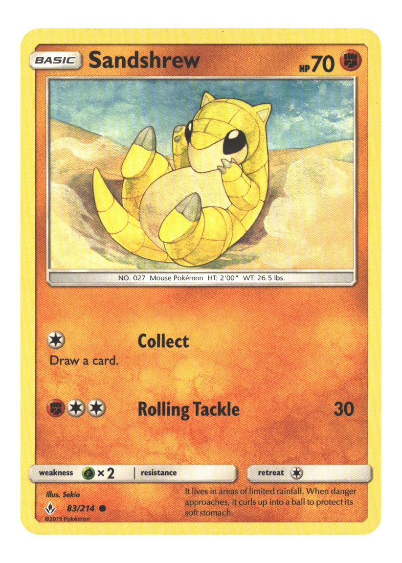 83/214 Sandshrew Common Normal