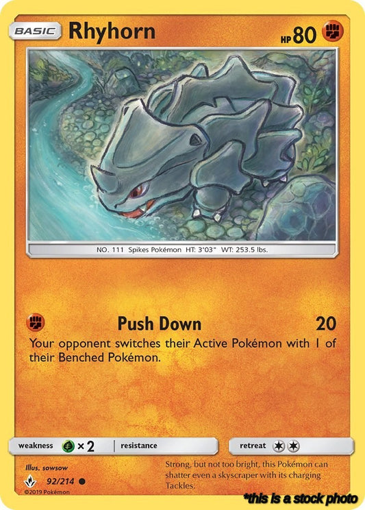 Normal Rhyhorn (92) [92/214 Near Mint ]