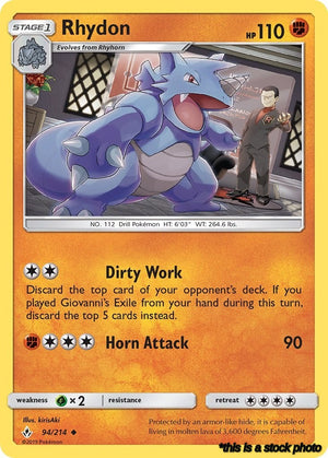 94/214 Rhydon Uncommon Normal