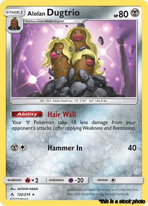 122/214 Alolan Dugtrio Rare Normal