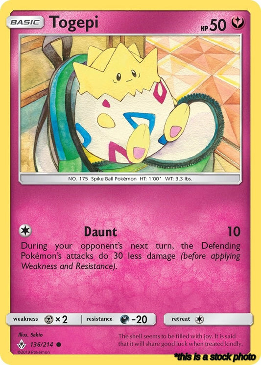 136/214 Togepi Common Reverse Holofoil