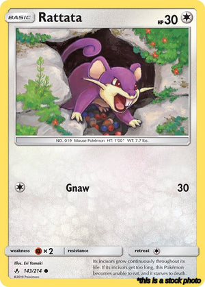 143/214 Rattata Common Normal Lightly Played