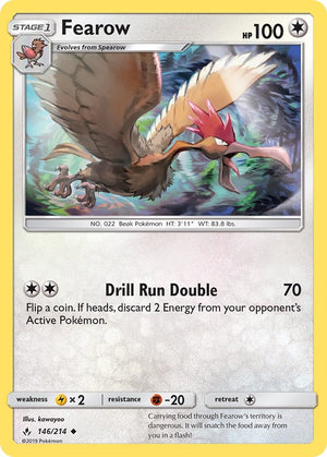 Uncommon Fearow [146/214 Lightly Played ]