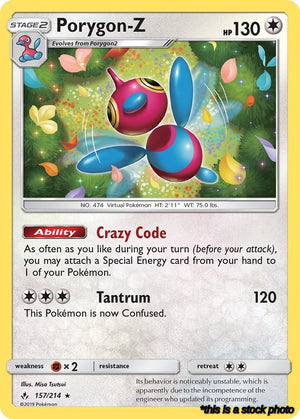 157/214 Porygon-Z Holo Rare Holofoil