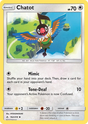Uncommon Chatot [162/214 Lightly Played ]