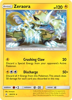 Holo Rare Zeraora - 60/214 (SM Unbroken Bonds) (Cracked Ice Holo) [060/214 Near Mint ]