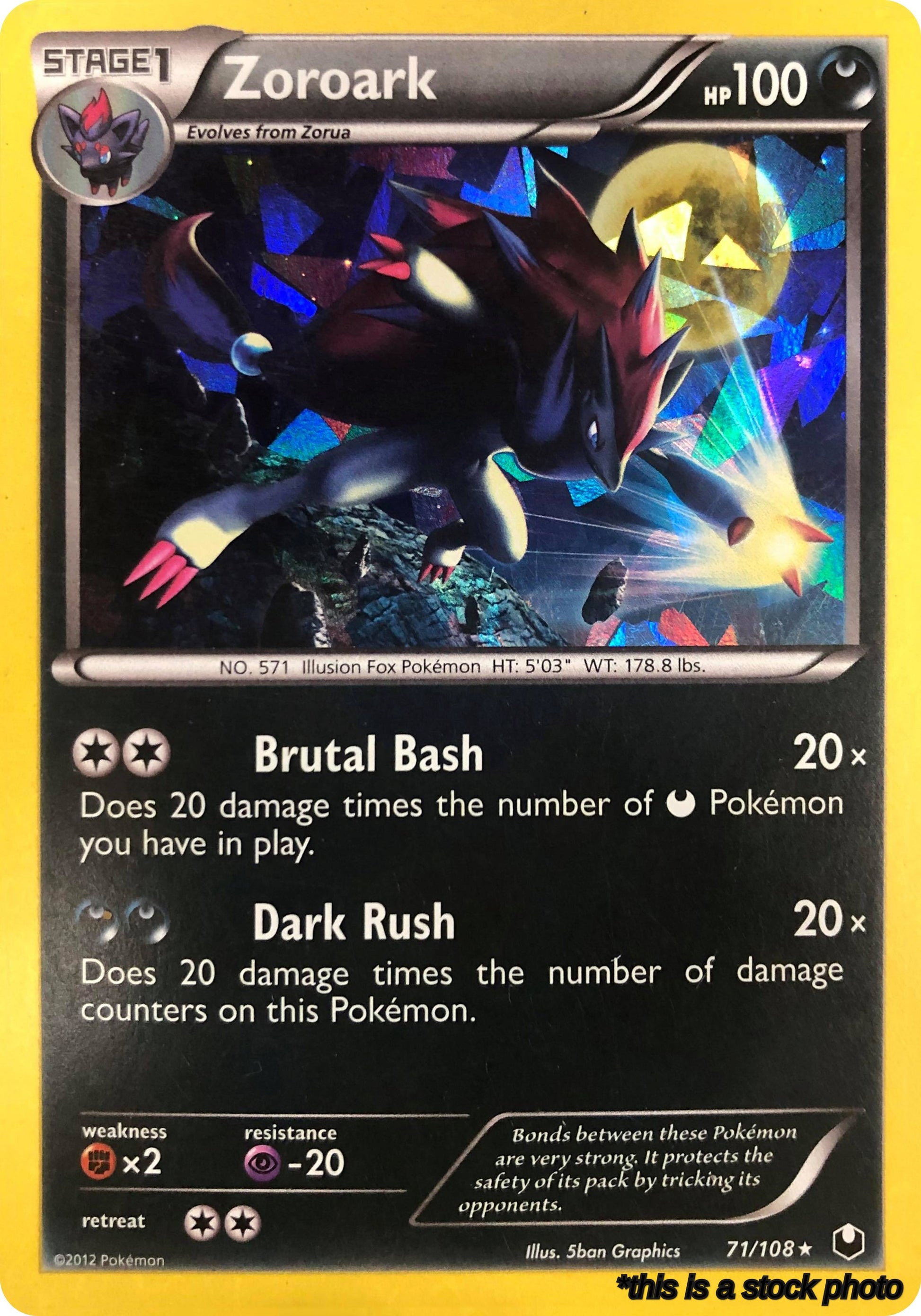 Zoroark - 71/108 (Cracked Ice Holo)