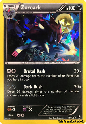 071/108 Zoroark (Cracked Ice Holo) Holo Rare Holofoil