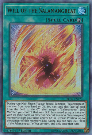 1st Edition Will of the Salamangreat [BLHR-EN073 Near Mint] Ultra Rare