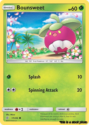 17/236 Bounsweet Common Reverse Holofoil