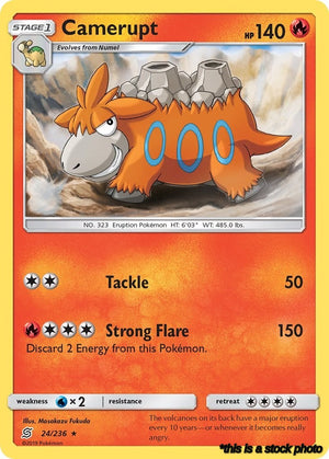 24/236 Camerupt Rare Reverse Holofoil