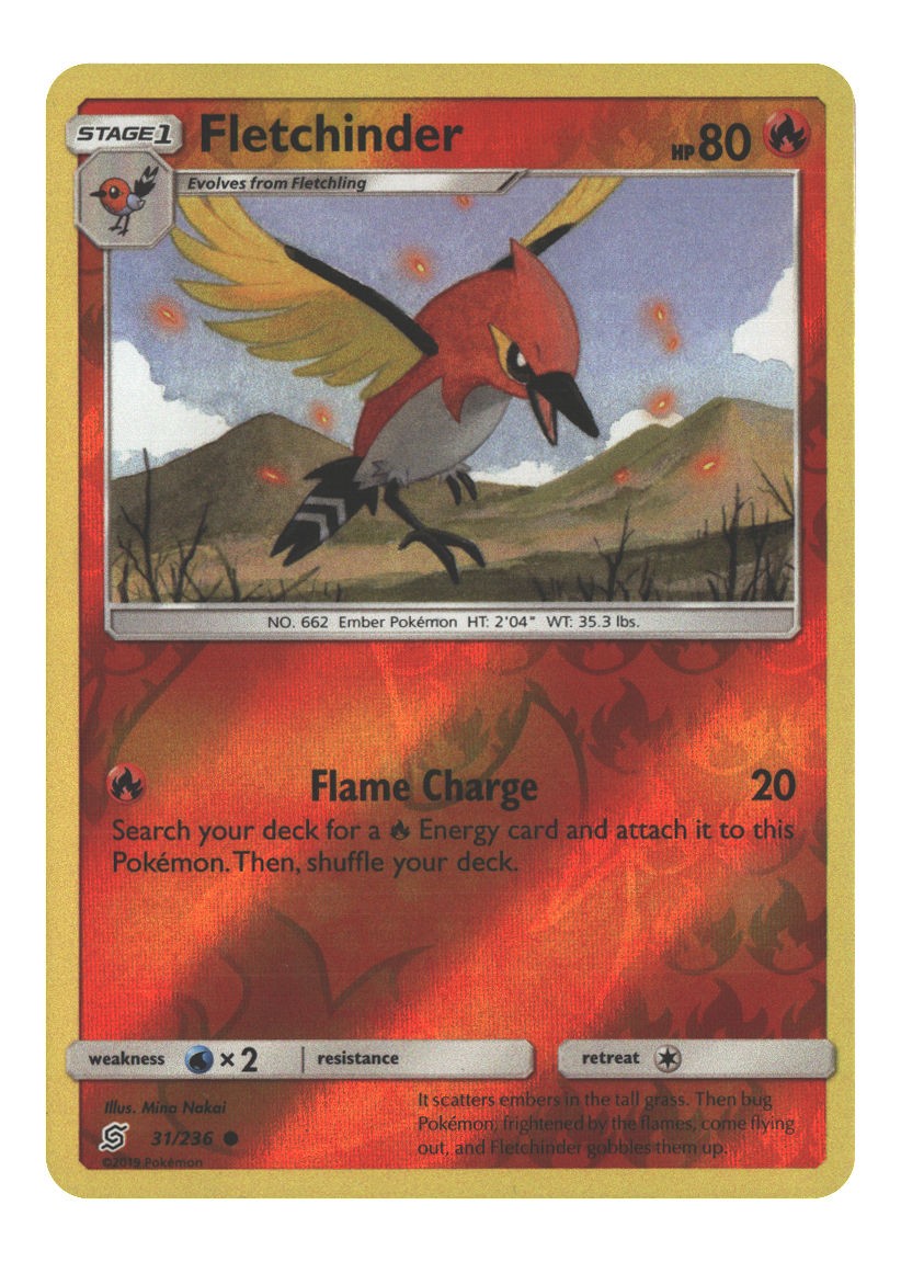 31/236 Fletchinder Common Reverse Holofoil