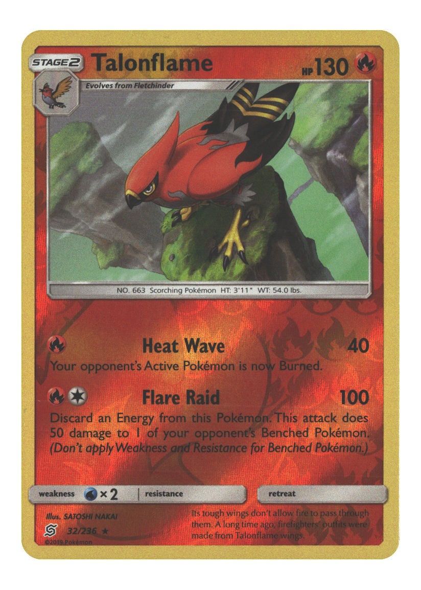 32/236 Talonflame Rare Reverse Holofoil