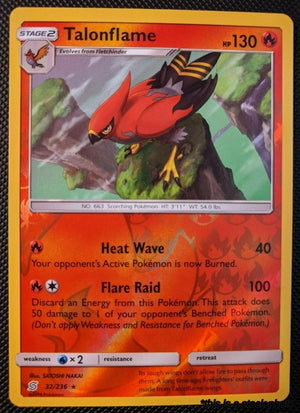 32/236 Talonflame Rare Reverse Holofoil