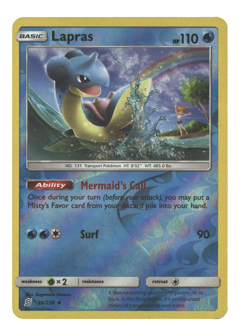 36/236 Lapras Uncommon Reverse Holofoil