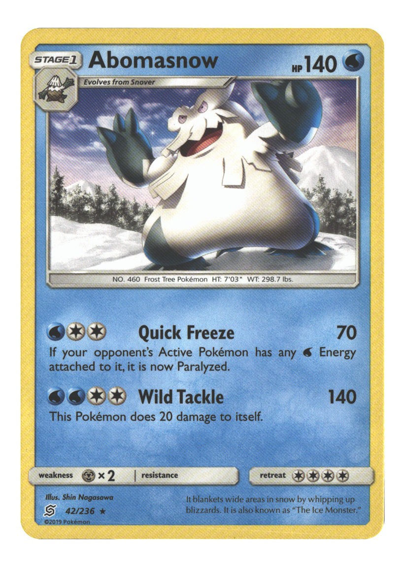 42/236 Abomasnow Rare Normal